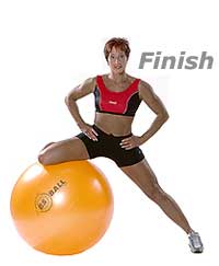 Standing Adductor Stretch with Swiss Exercise Ball  2