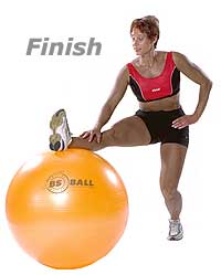 Standing Hamstring Stretch with Swiss Exercise Ball  2