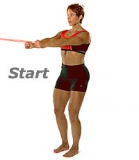 Standing Lat Pull with Fitband  1