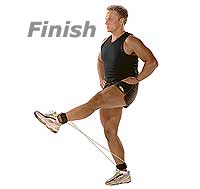 Standing Straight-Leg Hip Flexion with TheraGearï¿½ Ankle Tubing