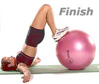 Supine Hamstring Curl (feet on Exercise Ball) 2