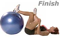 Supine Hip Stretch with Swiss Exercise Ball 2