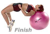 Supine Bridge Calf Raises on Swiss Exercise Ball 2