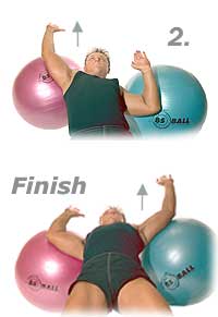 Supine Shoulder Crawler with Two Swiss Exercise Balls   2
