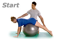 Swan II with Swiss Exercise Ball 1