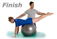 Swan II with Swiss Exercise Ball 2
