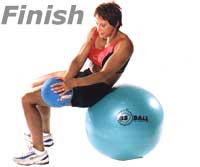 Oblique Crunches with Medicine Ball on Swiss Exercise Ball 2