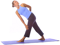 Yoga: Beginner revolving triangle 1