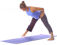 Yoga: Beginner standing wide leg stretch 1