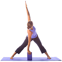 Yoga: Beginner windmill with block 1