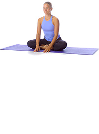 Yoga: Crossed leg forward bend 1