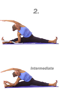 Yoga: Front split with side bend