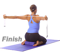 Yoga: Hero shoulder opener with blocks and straps 2