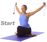 Yoga: Hip opener/shoulder opener with the straps 2