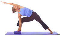 Yoga: Intermediate side angle stretch with block 1