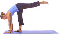Yoga: Preparation pose for warrior three 1