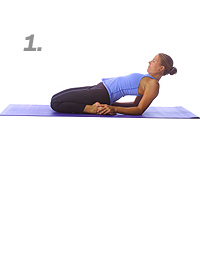 Yoga: Reclining hero pose 1