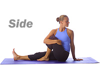 Yoga: Seated beginner spinal twist 1