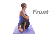 Yoga: Seated beginner spinal twist 2