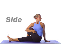 Yoga: Seated intermediate spinal twist 1