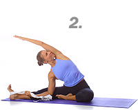 Yoga: Seated single leg side bend