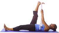 hamstring stretch yoga strap