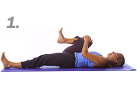Yoga: Supine spinal twist 1