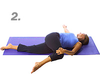 Yoga: Supine spinal twist 2