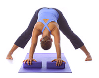 Yoga: Wide leg down dog with blocks 1