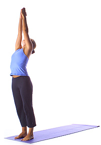 Yoga: Mountain with arms raised  1
